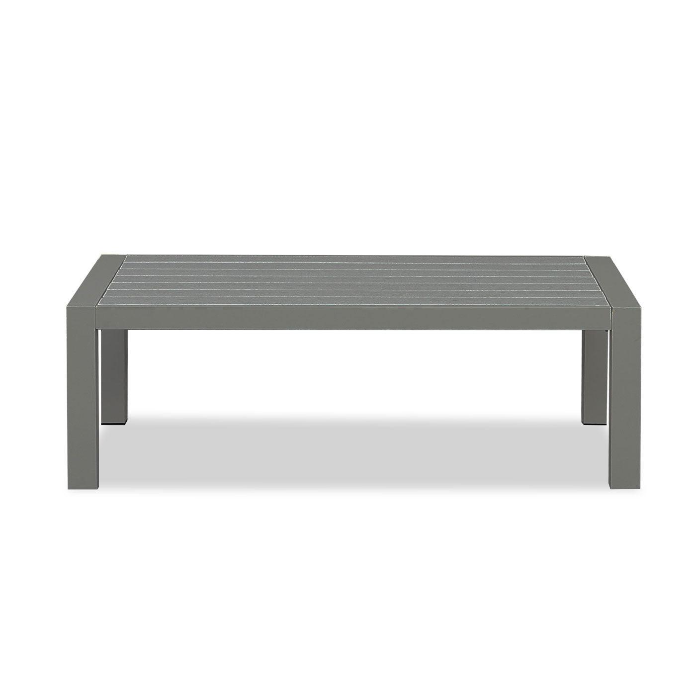 Manly 4 Seater Charcoal Aluminium Sofa Lounge Set - Grey Cushion - Moda Living
