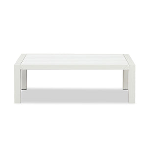 Manly 4 Seater White Aluminium Sofa Lounge Set - Light Grey Cushion - Moda Living