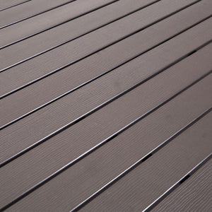 Manly Charcoal Aluminium Outdoor Dining Table with Polywood Top (180x95cm) - Moda Living