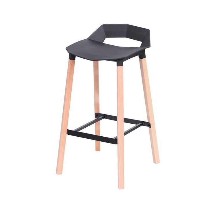 Ruby Bar Stool (Set of 2) - Black Pad Black Legs - Moda Living