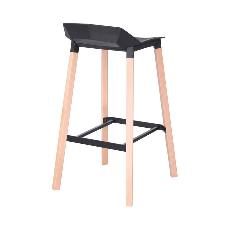 Ruby Bar Stool (Set of 2) - Black Pad Black Legs - Moda Living