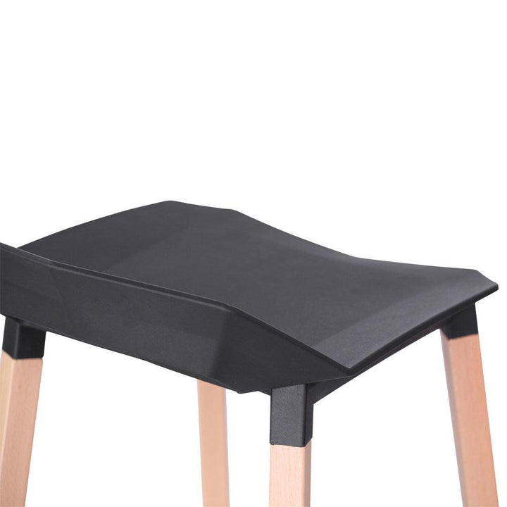 Ruby Bar Stool (Set of 2) - Black Pad Black Legs - Moda Living