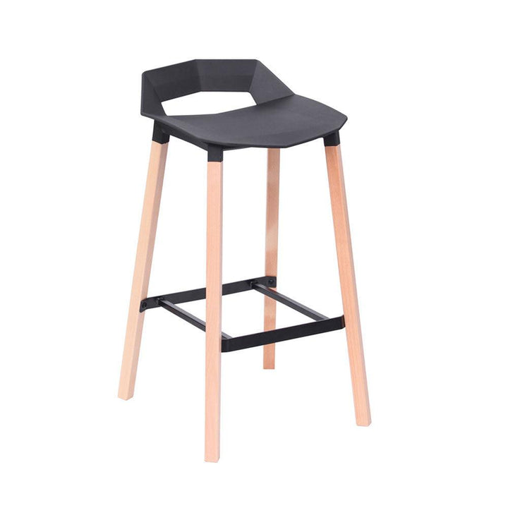 Ruby Bar Stool (Set of 2) - Black Pad Black Legs - Moda Living